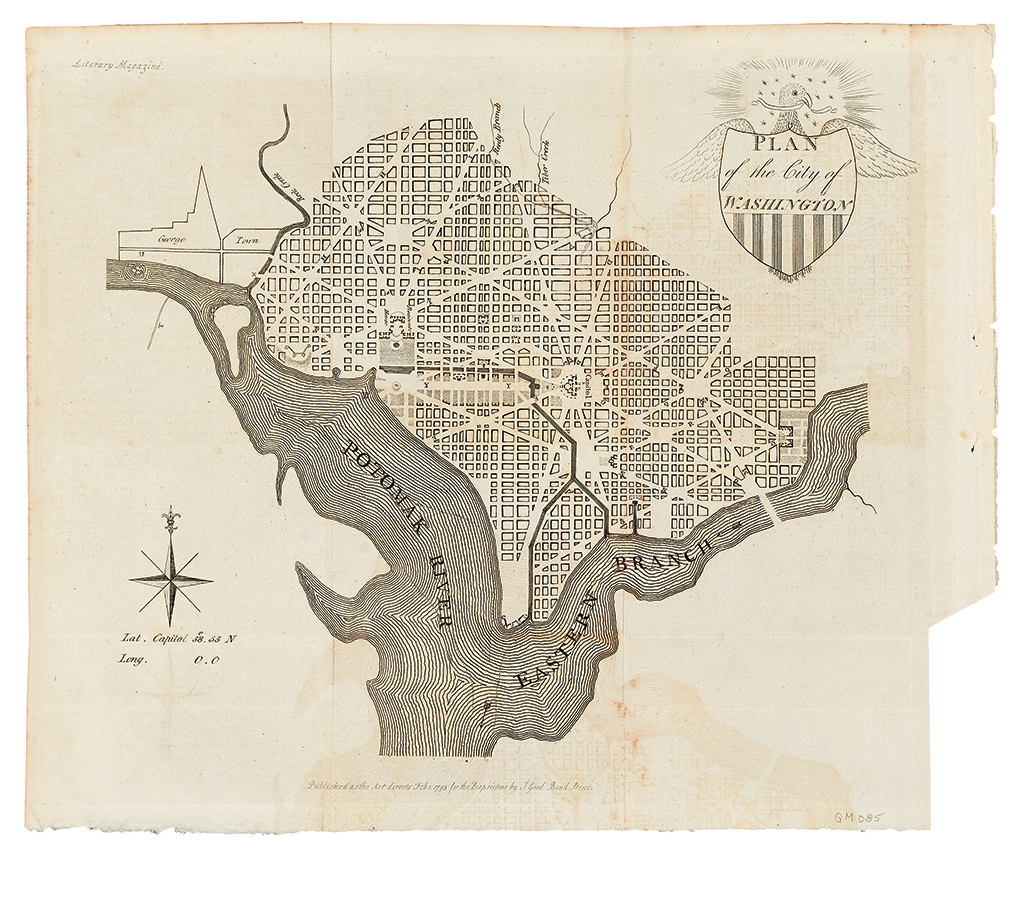 (WASHINGTON, D.C.) Hill, Samuel (after); Good, J. (publisher). Plan of the City of Washington.